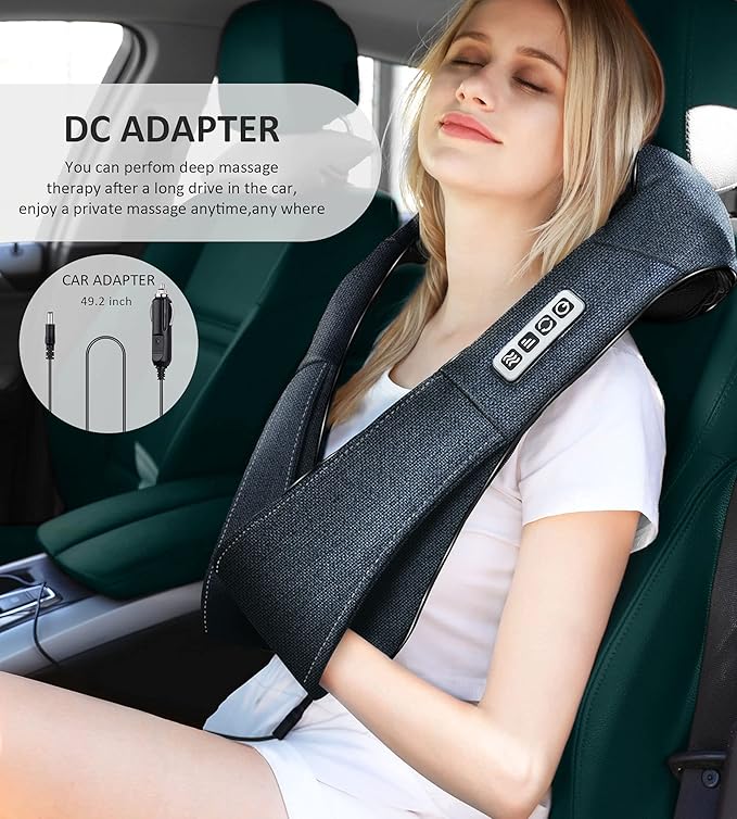 Mo Cuishle Shiatsu Neck and Back Massager with Heat – Deep Kneading for Shoulder and Neck – Ideal Gift for Men Women Mom Dad Him &amp Her – Perfect for Christmas Mother's Day Father's Day Birth