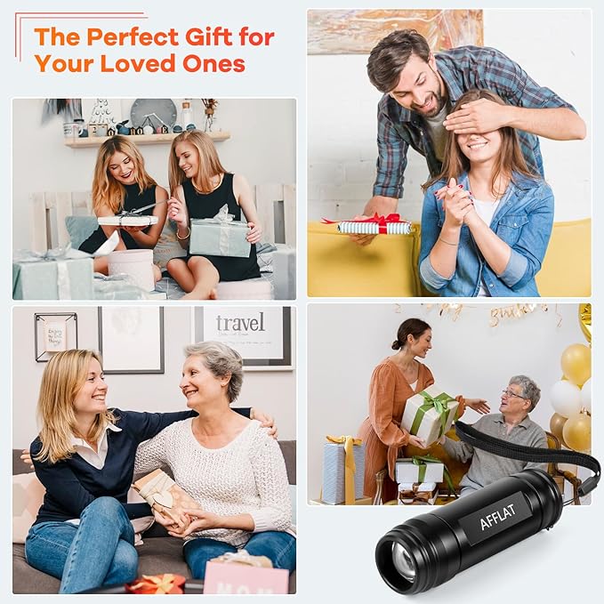 AFFLAT Red Light Therapy Flashlight for Pain Relief – Portable Infrared &amp Near Infrared Light Therapy Device for Joint Muscle Body &amp Face Inflammation 3 Wavelengths 4 Professional Combinat