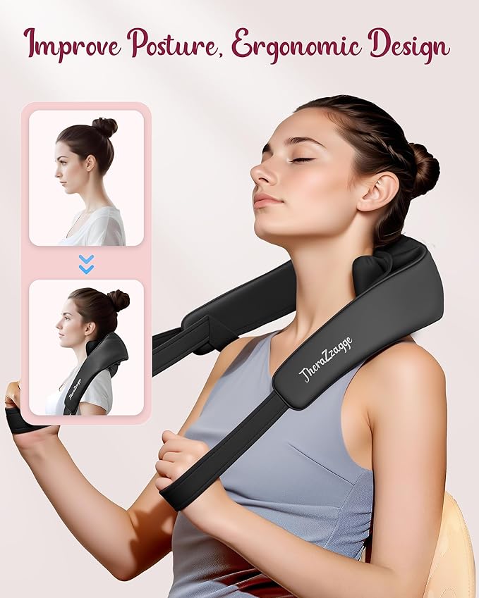Cordless Neck Massager with Heat [2026 Upgraded] - Neck Shoulder Massager for Pain Relief Deep Tissue 6D Deep Kneading Shiatsu Back Massage FSA Eligible HSA Store Eligible