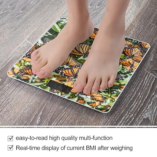 Heaps of Orange Monarch Butterflies Scale for Body Weight Smart Scales Digital Bathroom Scale High Precision Weighing Scales with Large Display Weighing Machine for People