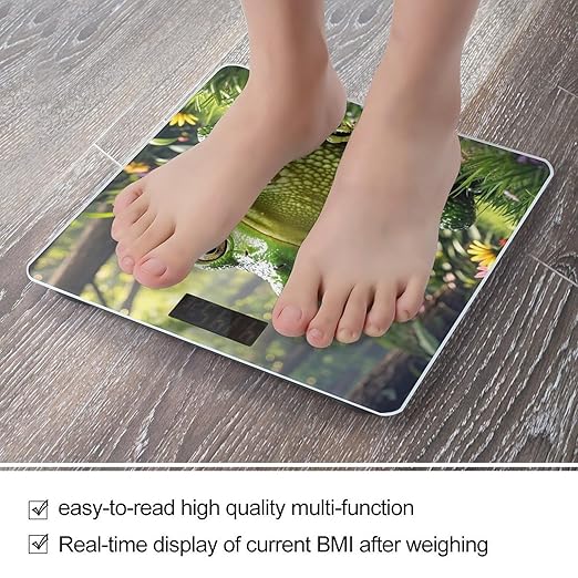 Frog Scale for Body Weight Highly Accurate Digital Bathroom Body Scale Digital Bathroom Scales for People Anti-Slip Large LCD Display Smart Scales