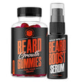 Wild Willies Beard Growth Dual Threat: Serum &amp Gummies for Men - Biotin Caffeine &amp Essential Growth Oil for Fuller Thicker Facial Hair