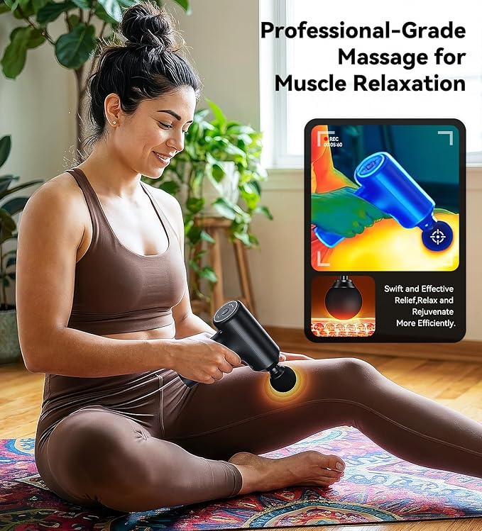 Flekzo Massager for Back &amp Neck Deep Tissue Pain Relief Shoulder Massager Black