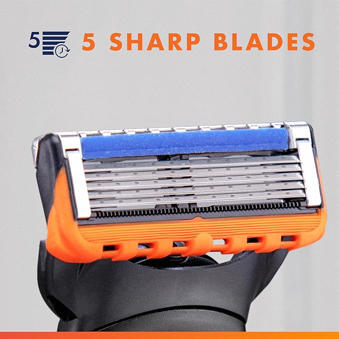 Gillette Fusion5 Power 5-Blade Razor Blade Refills for Men with Precision Trimmer 10 Count
