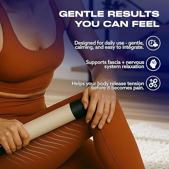 MELT Method Fascia Hydrator – Vibration Therapy Tool for Lymphatic Flow &amp Tension Relief – 6 Treatment Surfaces &amp 4 Calibrated Vibration Settings – Gentle Fascia Release &amp Hydration Suppor