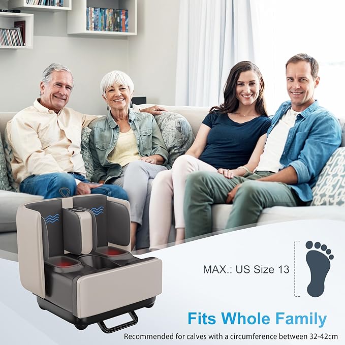 COMFIER 2-in-1 Shiatsu Foot Massager&ampFoot RestFoot and Calf Massager with APP ControlHeated Feet Massager for Foot Pain ReliefGifts for Men Women