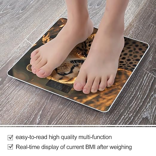Cheetah Bathroom ScaleHighly Accurate Digital Weighing Machine for People Bright LED Display Weight Scale for The Aldult Home Use