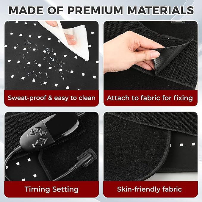 Red Light Therapy for Body 31.5''× 14'' Eligible Red Light Therapy Pad Dual Chip Grade 210 LEDs 660nm &amp 850nm Light Therapy Mat with Timer Remote Control