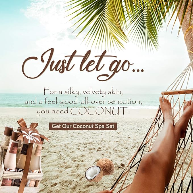 Tropical Milky Coconut Bath &amp Body Set Skin Care Bath for Women &amp Men Shower Gel Bubble Bath Bath Salts Body Butter Body Scrub Body Lotion - Luxury Spa Set Luxury Body Care Gift Unisex –