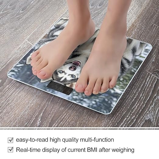 Three Cute Dogs Weight Scale Highly Accurate Digital Weighing Scale with Large LCD Display Smart Bathroom Scales for Home Bedrooms and Gift Giving