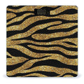 Women's Fashion Automatic Switch Digital Bathroom Weighing Scale Smart Scale Gold Glitter Animal Skin Tiger Stripes Print