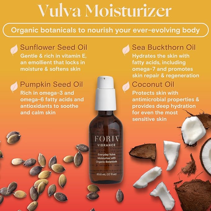 FORIA Everyday Vulva Moisturizer - Organic Hydrating Natural Feminine Skincare - 1.7 Fl Oz