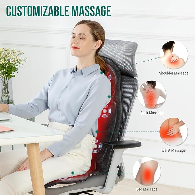 Snailax Vibration Back Massager and Shiatsu Foot Massager