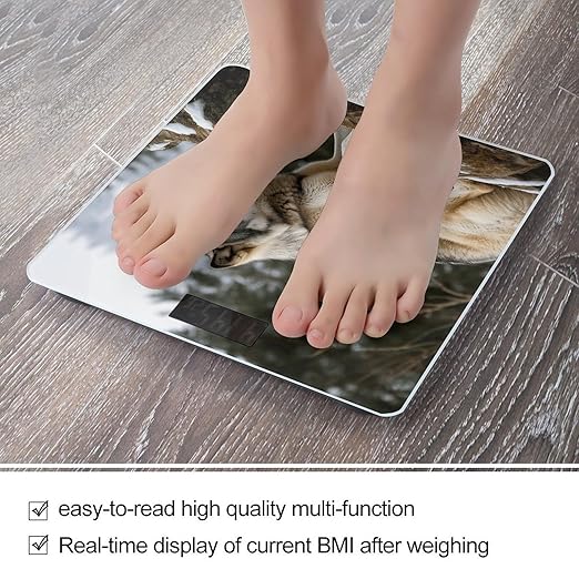 Snow Mountain Wild Wolf Smart Scale for Body Weight Accurate Bathroom Scale with LED Display Digital Weight Scales Weighing Machine High Precision Scales for Bath Home