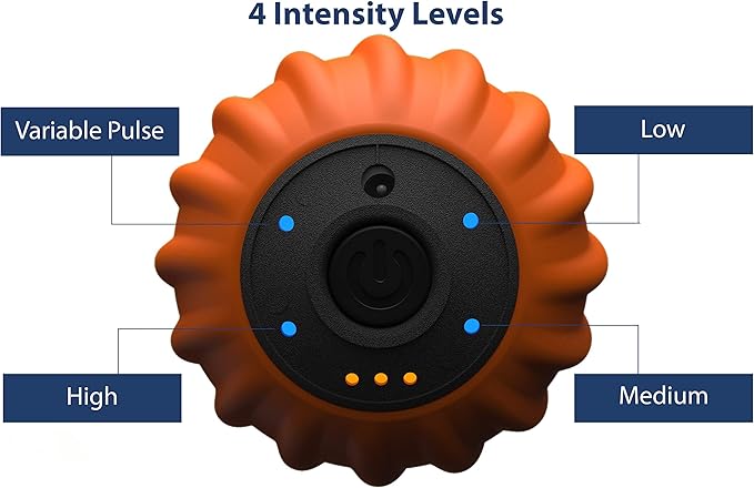 Zyllion ZMA-13RB Rechargeable Shiatsu Pillow Massager (Black) and ZMA-30 Vibrating Peanut Massage Ball (Orange)