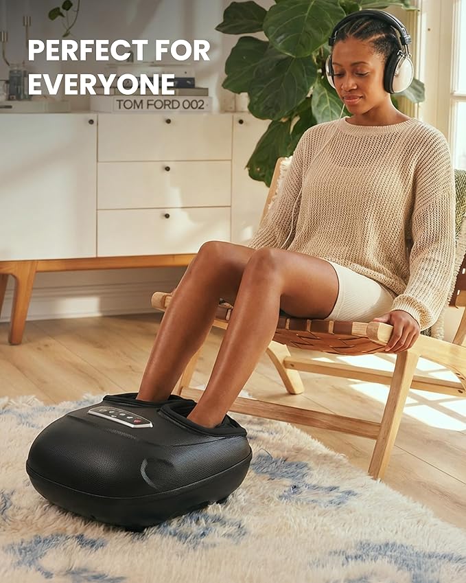 CILI Foot Massager with HeatHeated Feet Massager for Plantar Fasciitis &amp Neuropathy Pain Relief Deep Kneading Vibration Compression