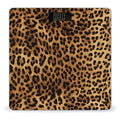 Leopard Skin Bathroom Scale Automatic Power On/Off Body Scales LCD Backlight Display Square Digital Scale Rounded Corners Bathroom Scales for Home Bedrooms