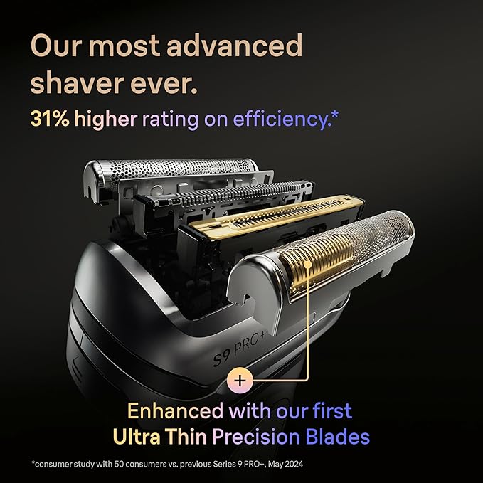 Braun Series 9 PRO+ Electric Shaver Pro SensoAdapt 6in1 SmartCare Center Wet &amp Dry Razor 9660CCPS Black