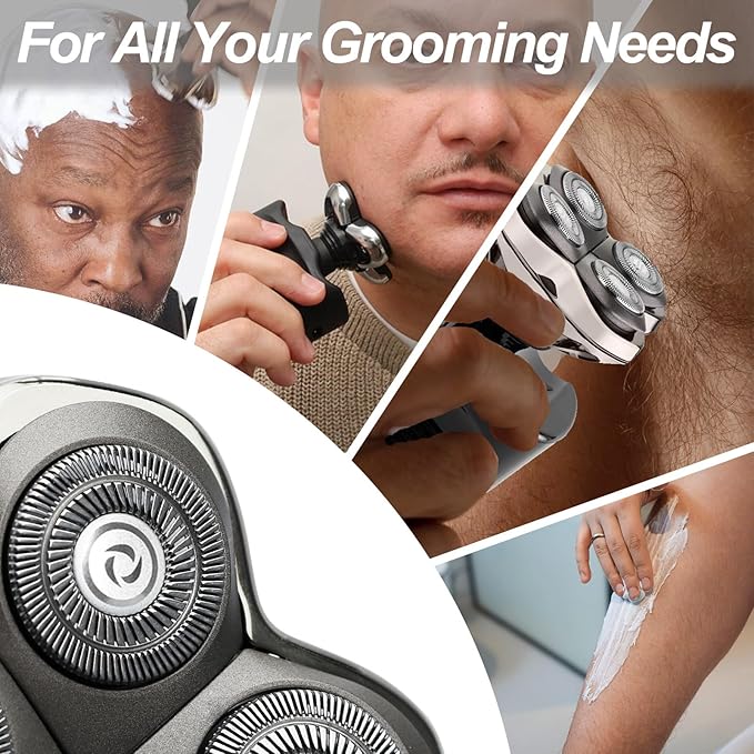 2Pack Pro 4 Shaver Replacement Heads for Skulls Pitbulls Series Gold PRO Silver PRO Platinum PRO Butterfly Kiss PRO Head Shavers Floating 4 Heads for a Fast Close and Smooth Shave.