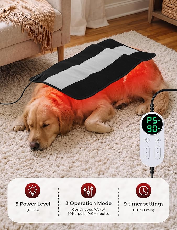 Red Light Therapy Pad for Body 24x12 Near Infrared Light Deep Therapy Wrap for Back Shoulder Waist Pain Relief Red Light Therapy Belt with 242 LEDs (660nm &amp 850nm) 3 Modes/5 Power