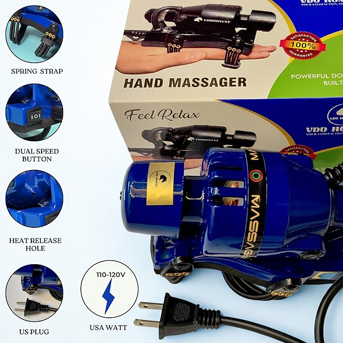 Powerful Double Speed Floating Action for Full Body Massager Corded Electric Powered Barber Massager Blue