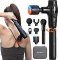 NAPRE 3-in-1 Mini Massage Gun with Heat and ColdDeep Tissue Back Massage with Detachable Handle for Neck/Body Pain ReliefPortable Handheld Percussion Muscle MassagerSmall &amp Quiet5 Headswith C