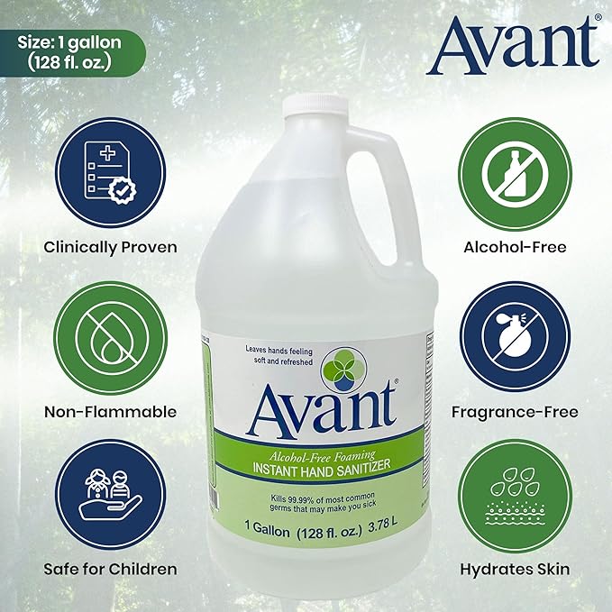 Avant® Alcohol-Free Foaming Hand Sanitizer 1 Gallon refill