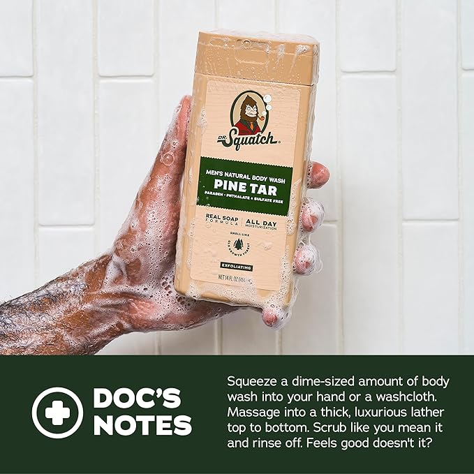 Dr. Squatch Natural Men's Body Wash Shower Gel - Cleansing Nourishing Long Lasting Scent Moisturizing Body Wash for Men - Coastal Mist + Summer Citrus (14 oz 2-Pack)