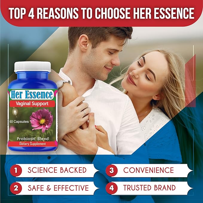 Celebrity LifeStyle Product Her Essense Probiotics for Women – Vaginal ph Balance Digestive &amp Urinary Tract Balance – Daily Feminine Care Gut Health for Women Probiotic Supplement – 60 Capsules