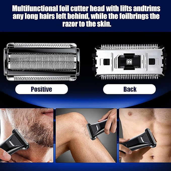 Heads Shavers compatible with MANSCAPED The Lawn Mower 5.0 Ultra SkinSafe Replacement Foil Blade2count