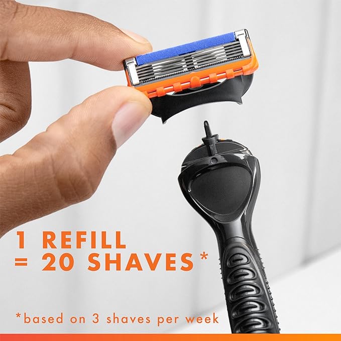 Gillette Fusion5 Power 5-Blade Razor Refills for Men with Precision Trimmer 6 Count