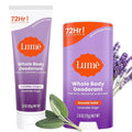 Lume Whole Body Deodorant - Invisible Cream and Solid - 72 Hour Odor Control - Aluminum Free Baking Soda Free Skin Safe - 3.0 Ounce Cream and 2.6 Ounce Solid Bundle (Lavender Sage)