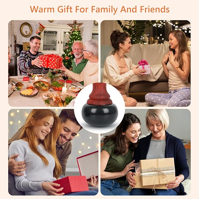 Hot Stone Massager with Temperature Control Electric Body Massager Natural Bian Stone Gua Sha Scraper Home SPA Therapy Pain Relief Brownish Red