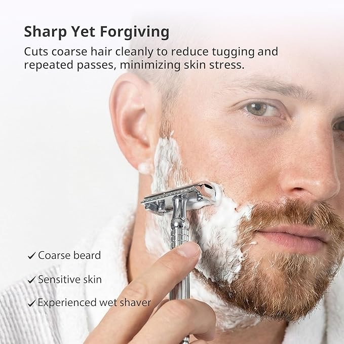 Dorco STP301 Prime Platinum Extra Double Edge Razor Blades 200 Count Premium Stainless Steel Shaving Blades Super Sharp for Smooth Precise Shave Stocking Stuffers