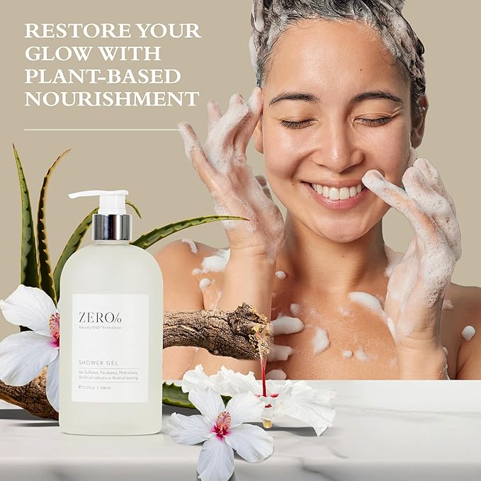 Gilchrist &amp Soames Zero% Shower Gel – Naturally Kind Sulfate Paraben &amp Cruelty-Free Liquid Body Wash for Men &amp Women Fresh Botanical Scent Infused with Glycerin &amp Aloe for Hydrated S