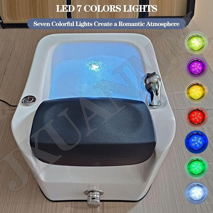 Footbath Barrel deep Foot Bath Spa with Massage Special for Hotel Salon Acrylic Pedicure Chair Bowl with Pedicure Foot Rest Massage Foot and 60PCS foot bath bags for Soaking Feet Foot Bath Basin J
