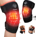 Red-Light-Therapy Infrared Light Knee Brace Wireless Rechargeable for Knee Shoulder Pain Relief 660nm &amp 850nm Infrared Therapy Heated Device for Knee/Shoulder/Joint/Elbow Gifts for Women Men