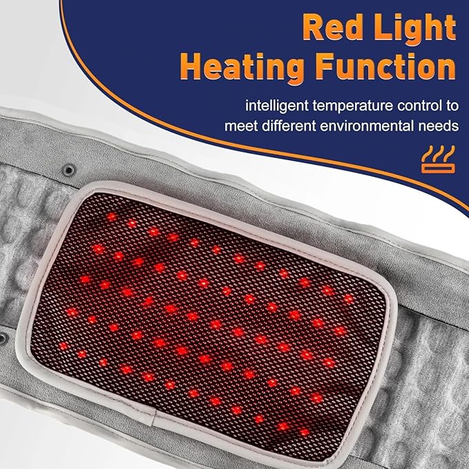 Heated Back Support Belt Adjustable Lumbar Brace for Comfort and Warmth Massage Inflatable Brace for Spinal Lumbar Woman Men Heating Pad
