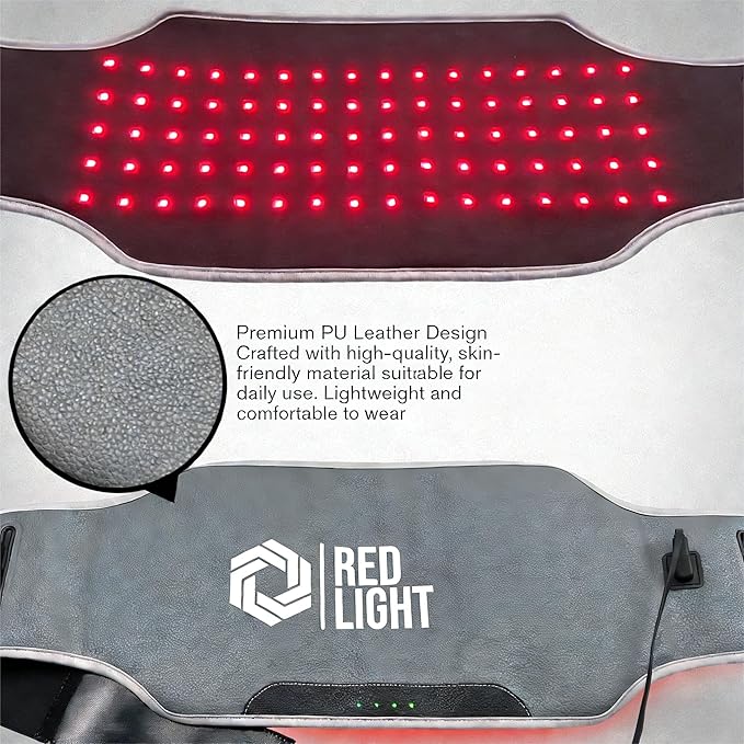 Portable Red Light Belt for Body LED Light Wrap for Back Shoulder Waist Supports Muscle Relaxation and Comfort Gift for Men Women