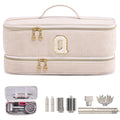 Initial Personalized Hair Tools Travel Bag Double-Layer Hair Dryer Case Compatible with Shark FlexStyle/SmoothStyle Dysson Airwrap &amp Supersonic – Hair Tool Organizer for Travel &amp Home