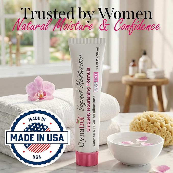 Gynatrof Vaginal Moisturizer Long-Lasting for Vaginal Dryness &amp Irritation Hormone-Free Hyaluronic Acid &amp Vitamin E Feminine Care Daily Hydration For Intimate Feminine Care 1.7 fl oz