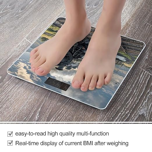 Steam Locomotive Train Scale for Body Weight Smart Scales Digital Bathroom Scale High Precision Weighing Scales with Large Display Weighing Machine for People