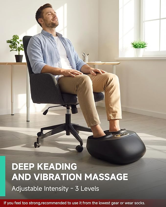 Snailax Shiatsu Foot Massager with Heat FSA Eligible Kneading Compression Vibration Feet Massage Machine for Plantar Fasciitis Neuropathy Foot Warmer Gifts for Women MenSize 13