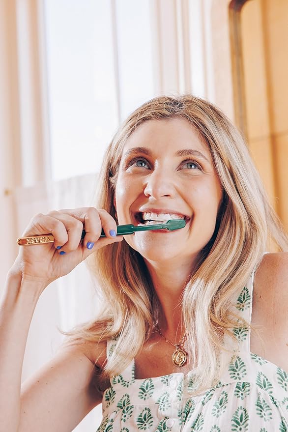 TRASK The Better Brush - Luxury Soft Bristle Dentist Designed Manual Toothbrush for Adults Verde
