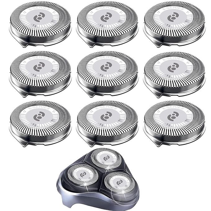 HQ8 Replacement Heads for Philips Norelco Aquatec Shavers Compatible with Philips Shavers AT890AT880AT841PT720 PT7407180XL8862XL HQ8 Replacement Blades New Upgraded