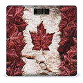 Canada Maple Leaf Bathroom Scale Automatic Power On/Off Body Scales LCD Backlight Display Square Digital Scale Rounded Corners Bathroom Scales for Home Bedrooms
