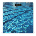 Blue Swimming Pool Scale for Body Weight Highly Accurate Digital Bathroom Body Scale Digital Bathroom Scales for People Anti-Slip Large LCD Display Smart Scales