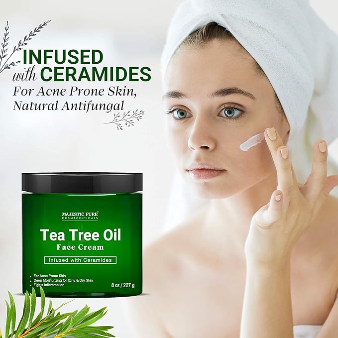 MAJESTIC PURE Tea Tree Body Wash Tea Tree Foot Cream &amp Tree Tea Face Cream Bundle