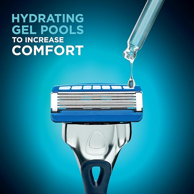 Wilkinson Sword Hydro 5 Skin Protection Regular – Razor Blades for Men Blue Pack of 8