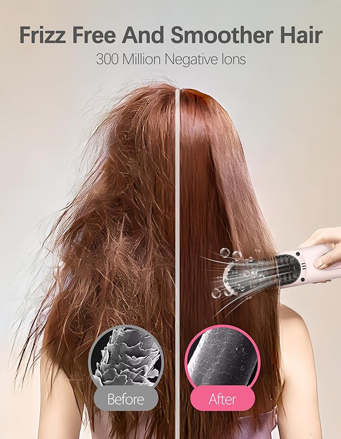 Cordless Hair Straightener Brush Portable Hair Straightener with Cooling Mode Negative Ions for Frizz-Free Shine &amp LED Display USB-C Charging &amp Fast Heating Gift for Women